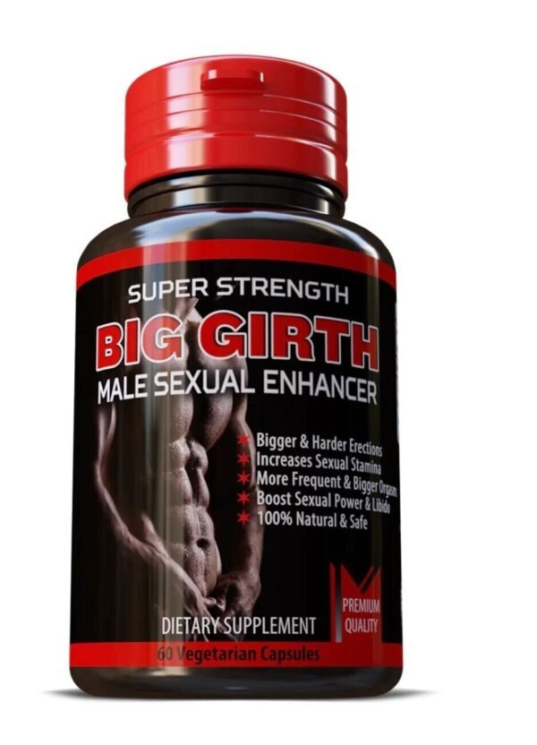 Big Girth Male Enhancement Stamina Booster Libido 100% Natural Herbal Supplement 60 X 100MG