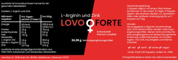 30 X Lovoforte❤️ STRONG SEX LIBIDO PILLS for women, high dose increase in desire
