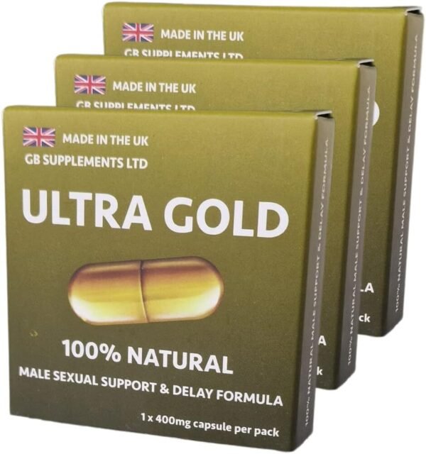 10 x Ultra Gold high-strength Tablets with Delay, a 100% Herbal sexual support supplement.