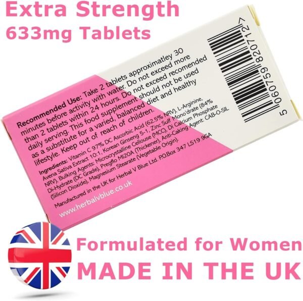 20 x 633mg Herbal Supplement Pills for Women