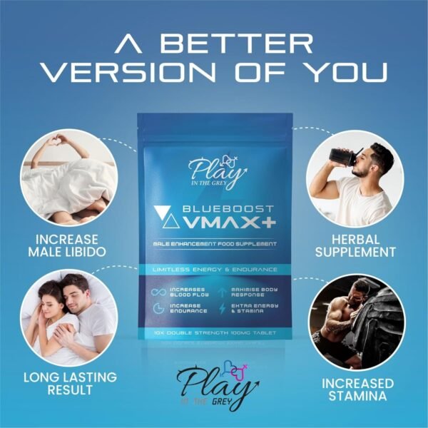 Blue Pill | Herbal Supplement Blue Pills for Men | High Strength Performance Powerful Fast Acting Long Lasting Results | Enhancing Male Stamina & Endurance Booster Tablets