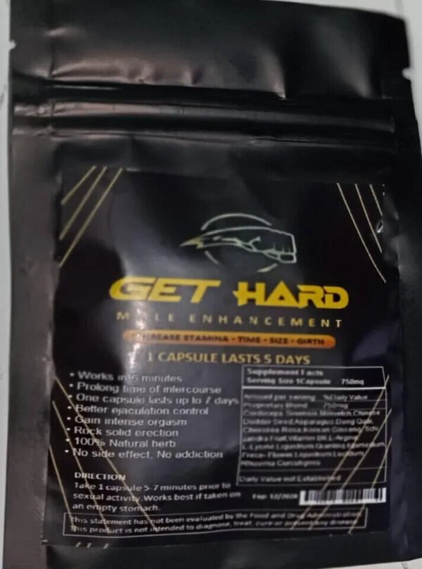 100% Herbal Get Hard Fast Acting Male Performance Enhancement Supplement 10 Caps
